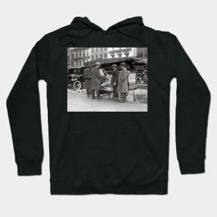 City Newspaper Stand, 1925. Vintage Photo Hoodie